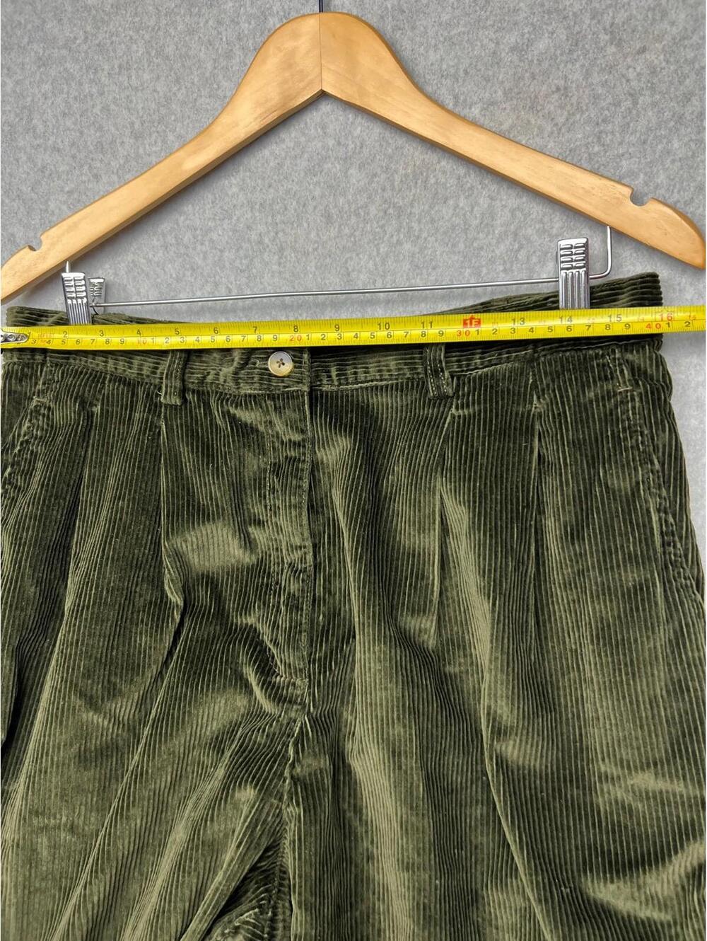 Vintage Jones New York Corduroy Pleated Straight Leg High Rise Pants Womens 14 - Picture 6 of 11